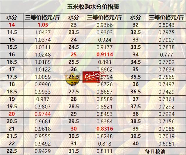 今日王米最新价格：王米今日行情速览